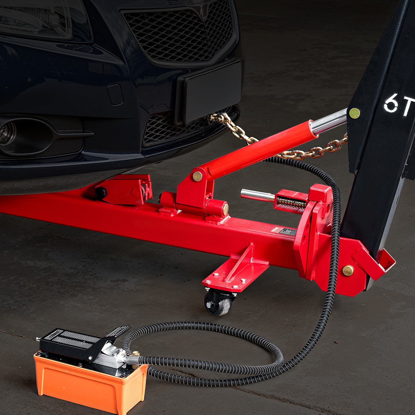 VEVOR Auto Body Frame Puller Straightener 6T Car Frame Machine 6000PSI Foot Pump