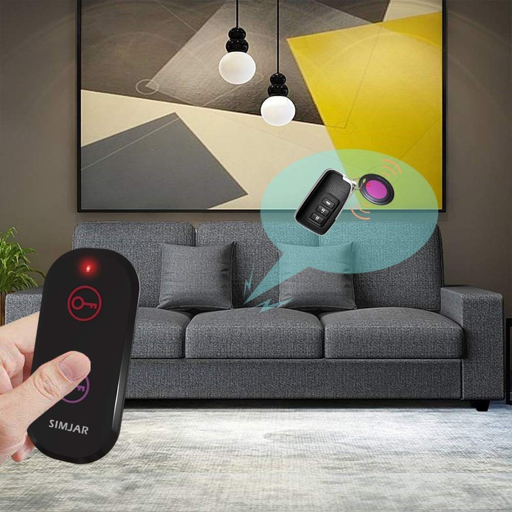 Basic Key Finder with 2 Receivers & 1 Remote, Simjar Wireless Remote Control ...
