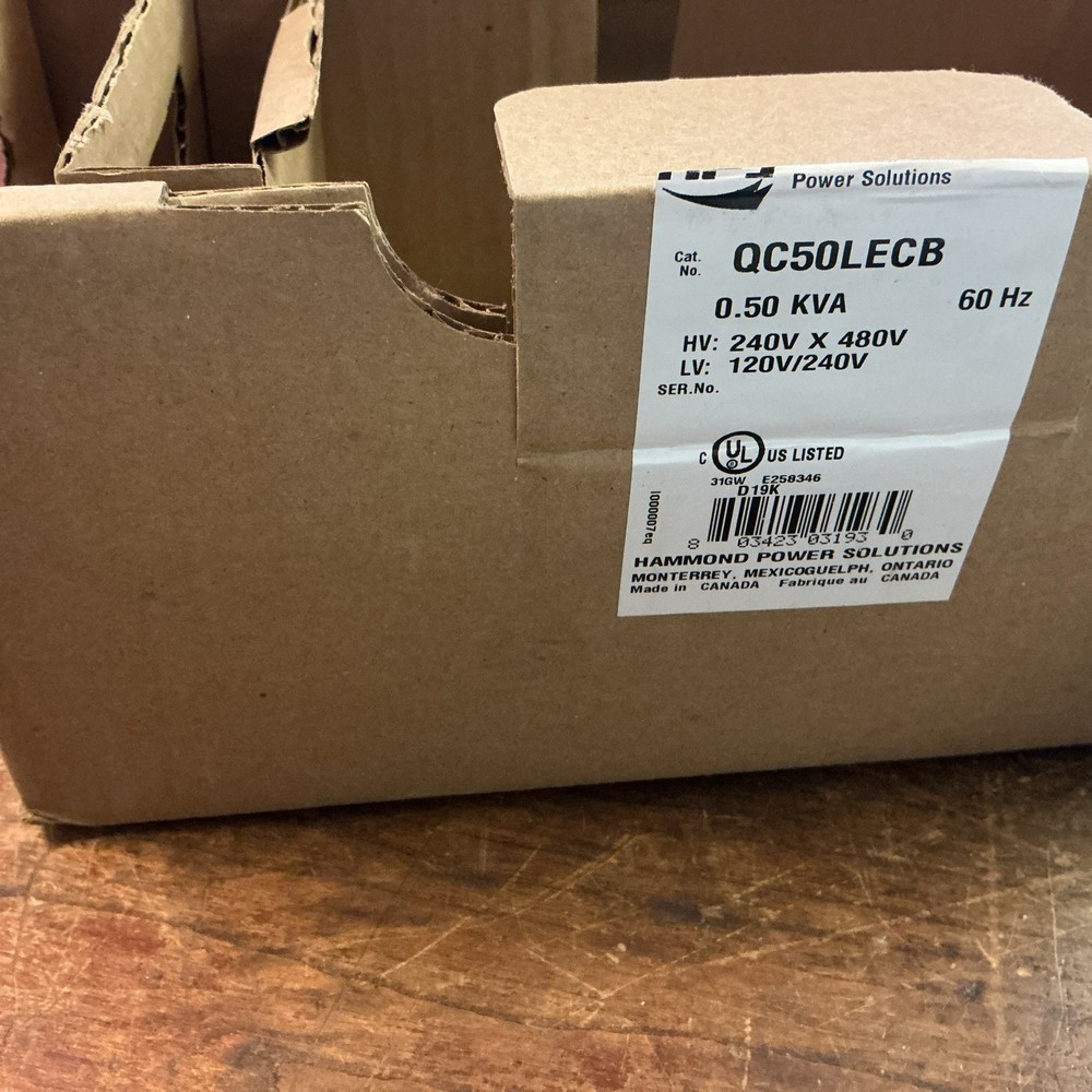 Hammond power Solutions QC50LECB/E258346 Single Phase Transformer (new)