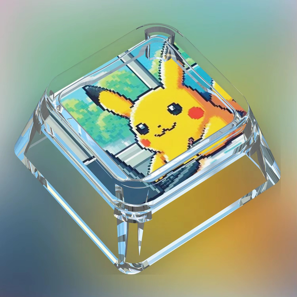 Pokémon Pikachu Charizard Charmander Gengar Transparent Single Mechanical Keycap
