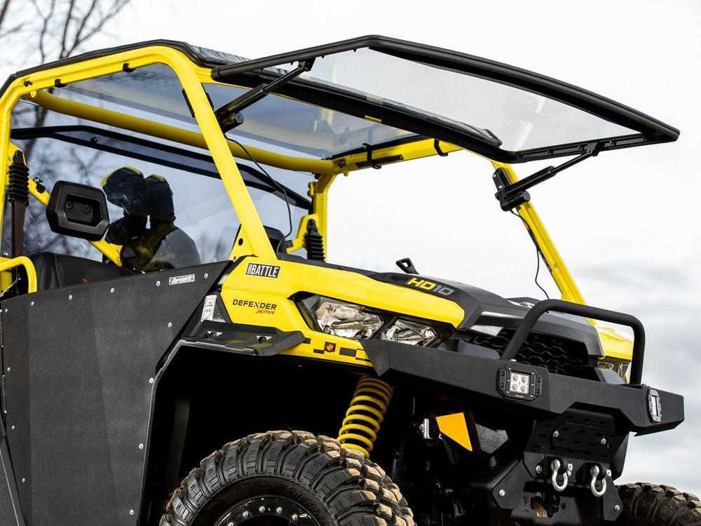 SuperATV Powered Flip Windshield for Can-Am Defender (2017+)