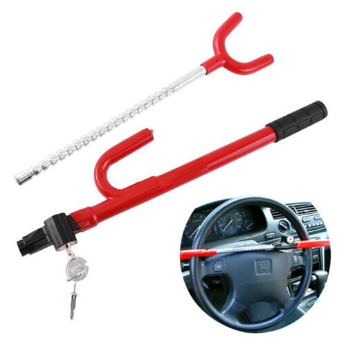 Steering Wheel Lock Twin Hooks Anti Theft Universal Car Van Truck SUV