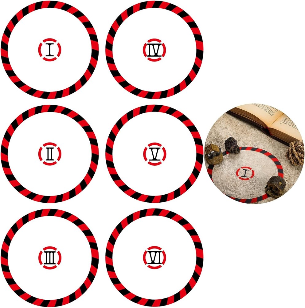 Libima 6 Pcs Objective Point Markers Round PVC Objective Marker Gaming