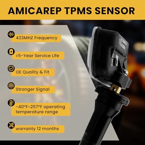TPMS Tire Pressure Sensors 433MHz Programmed TPMS Sensor Compatible 68157568AA