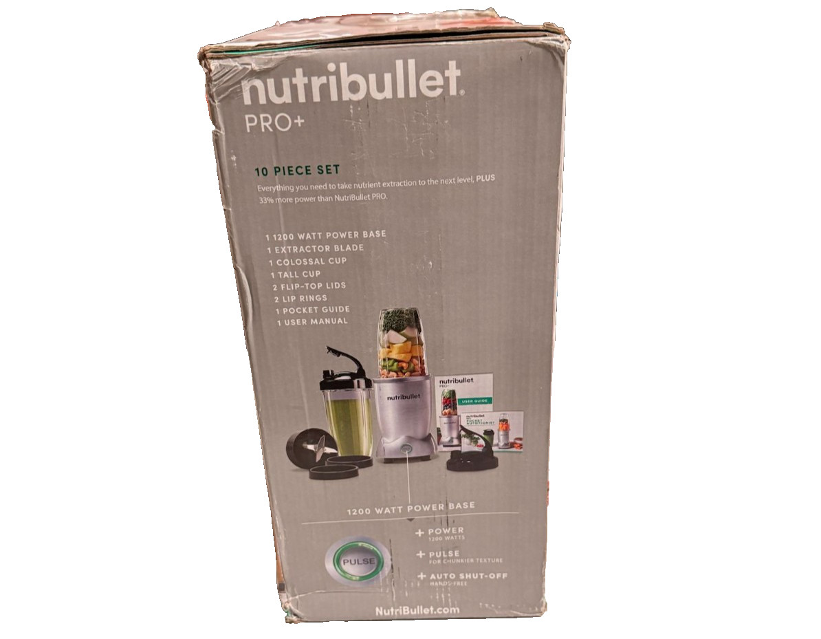 Nutribullet Pro+ Plus 1200W Nutrition Extractor Blender 10 PIECE SET