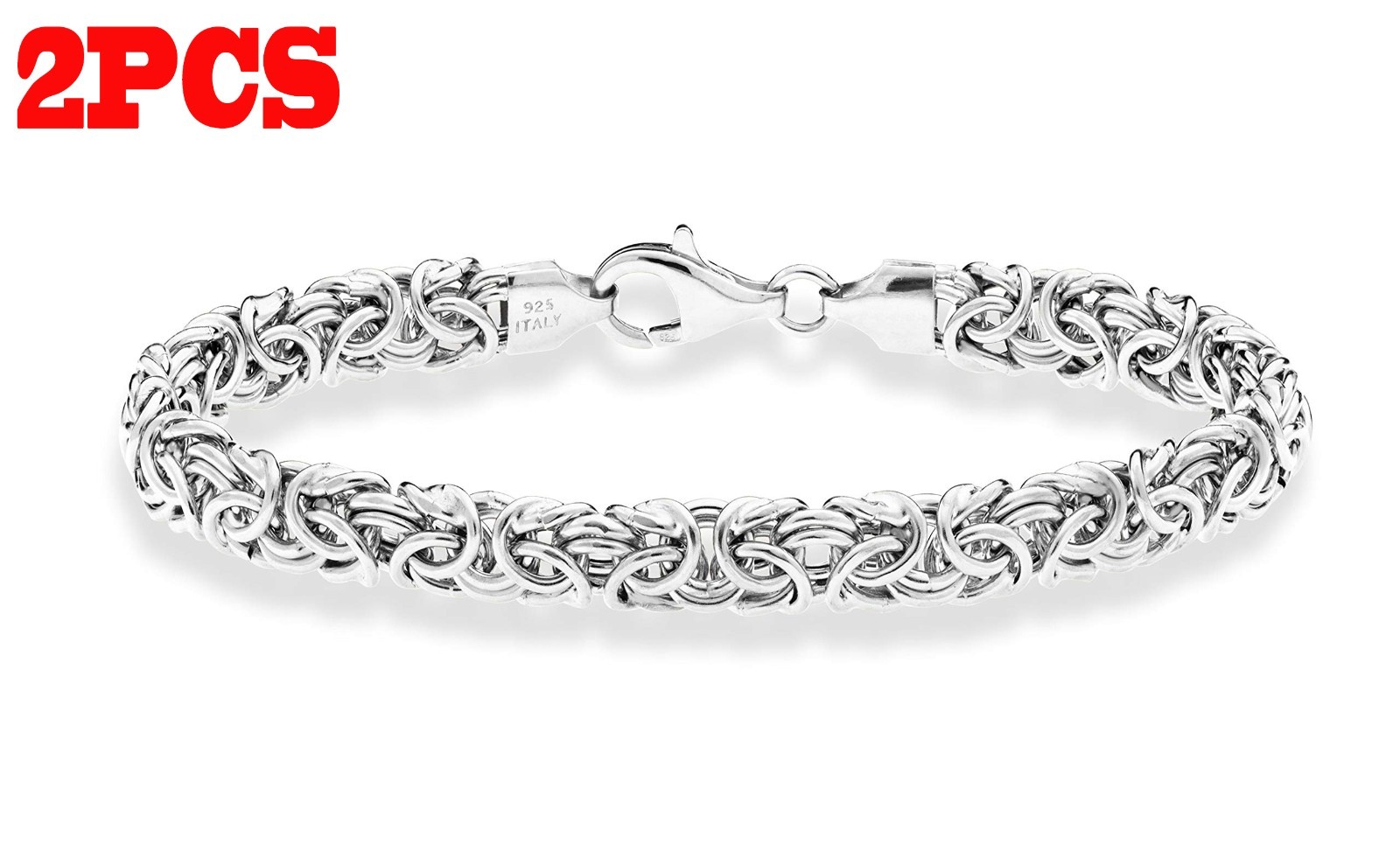 2PCS Classic Sparkling Byzantine Bracelet Everyday-Wear for Women Gifts