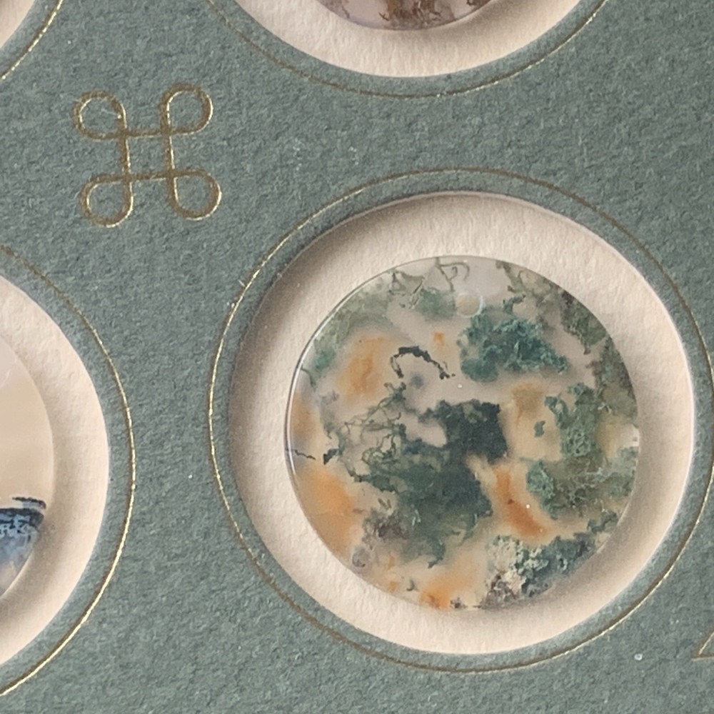 VINTAGE JADE SAMPLES CIRCLES DISCS GEMS FRAMED