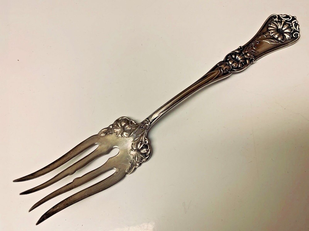 LARGE SILVER PLATE  8 1/2 INCHE  FORK