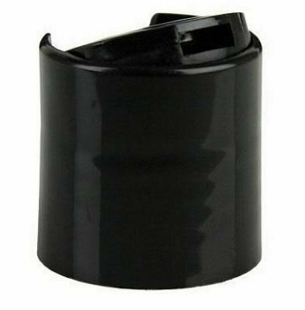 20 Smooth Black Disc Dispensing Caps Push Down bottle caps 24-410