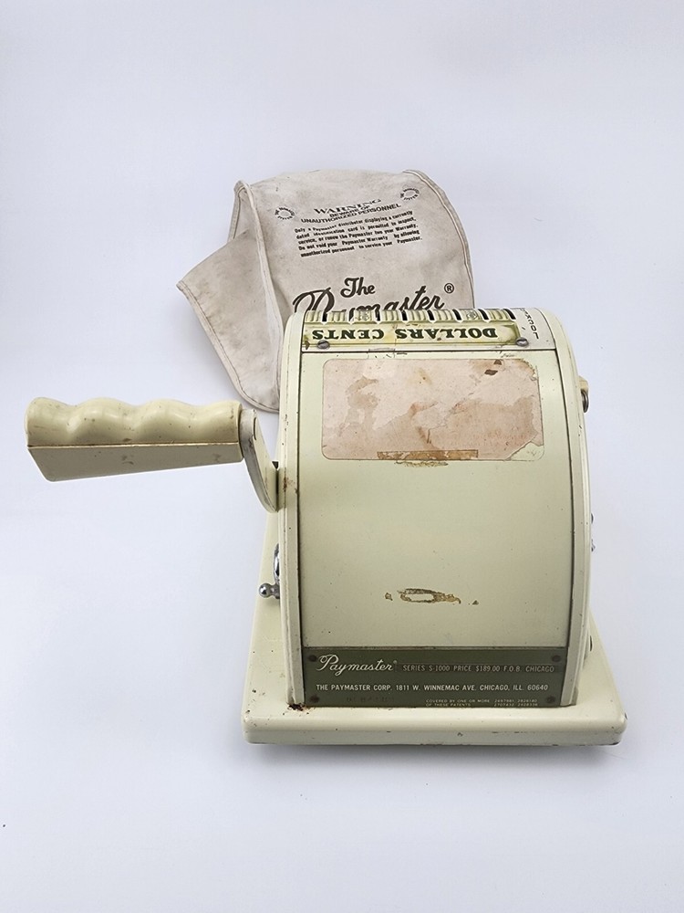 Paymaster Series S-1000 Check Writing System • With Key & Cover