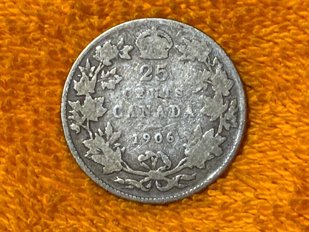 1906 Canada 25 Cent Coin