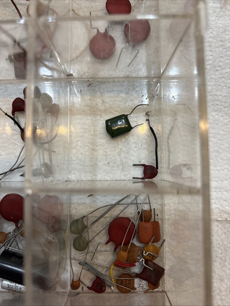 Vintage Capacitors Lot Ceramic Electrolytic Assorted Untested