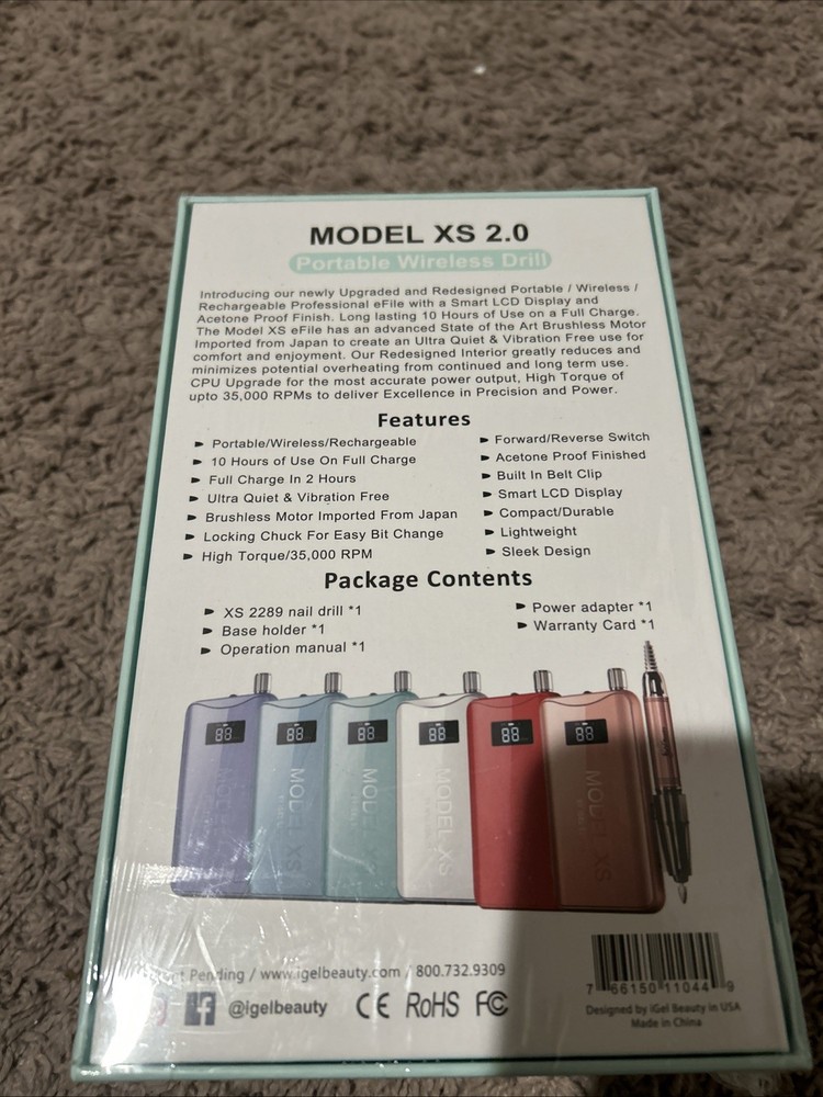 Model XS 2.0 Portable Wireless Drill