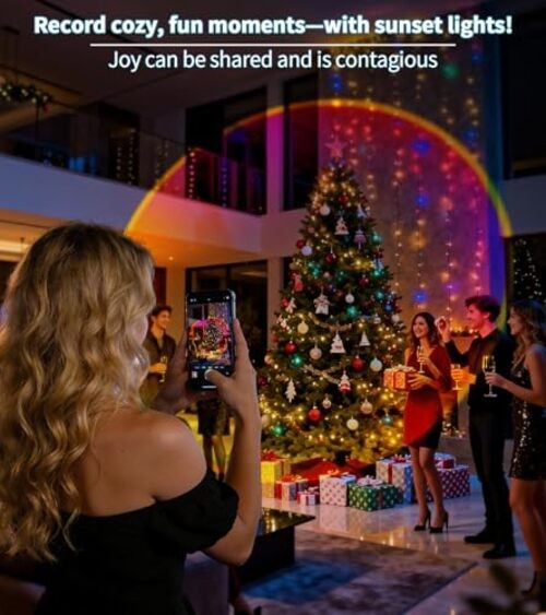 Sunset Lamp Projector,Multicolor Changing Night Light 360 Degree Switch Control