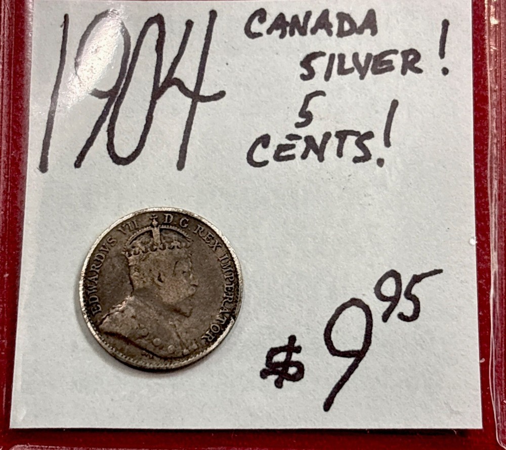 1904 Canada Silver! 5 Cents! ENN Coins