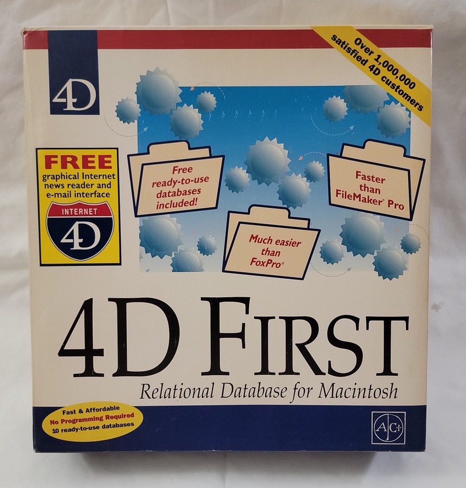 Vintage 1994 ACI 4D First Relational Database Software for Macintosh
