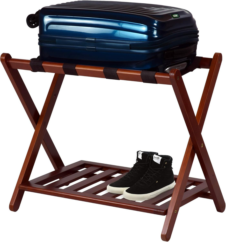 Luggage Rack, Walnut (New)