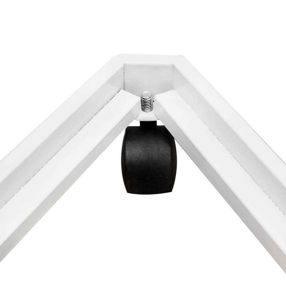 WHITE 3 Way Triangle Rolling Base Display Gridwall Panel Casters Dolly 24x27