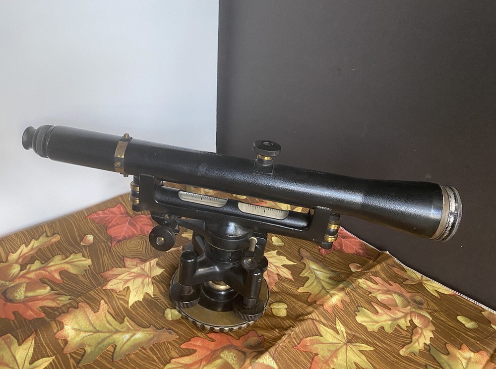 Vintage W. & L.E. Gurley Surveyors Level Transit, Scope With Case, Box