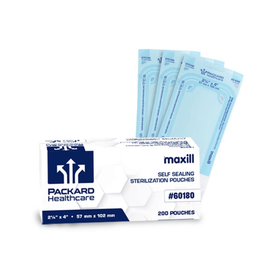 Sterilization Pouches Self-Sealing Multi-Indicator 200/Box Assorted Sizes