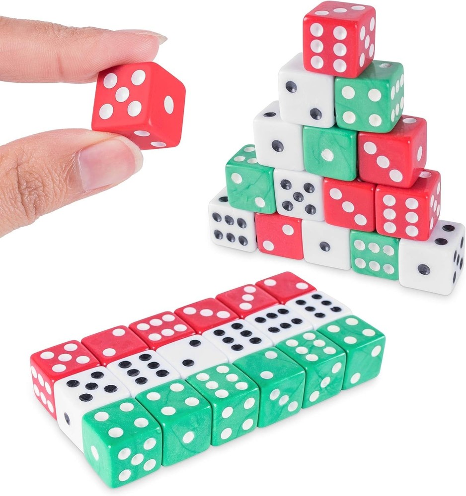 Standard 16mm Dice Multicolor 18pc