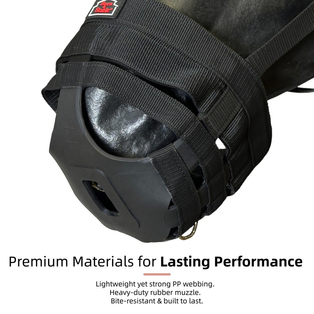 BARN & STABLE Horse Grazing Muzzle for Easy Breathe Comfortable Muzzle Grazin...
