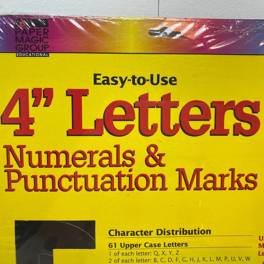 Paper Magic Group Educational 4" Letters Numerals Punctuation Marks 88 Pieces