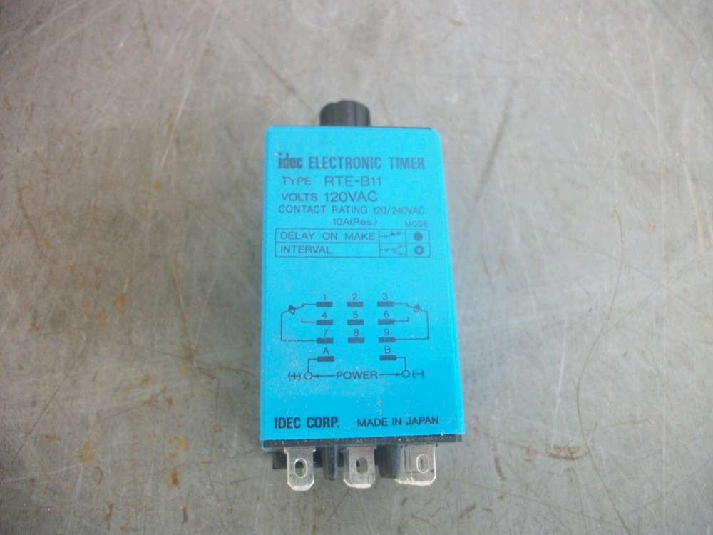 IDEC ELECTRONIC TIMER RTE-B11 120VOLT 0-10SEC