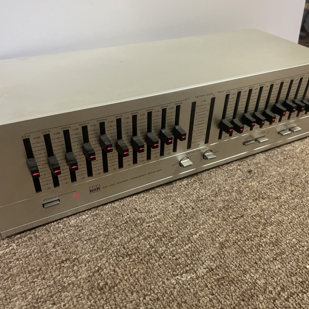 Vintage BSR EQ-110X Stereo Frequency Equalizer - Tested Working