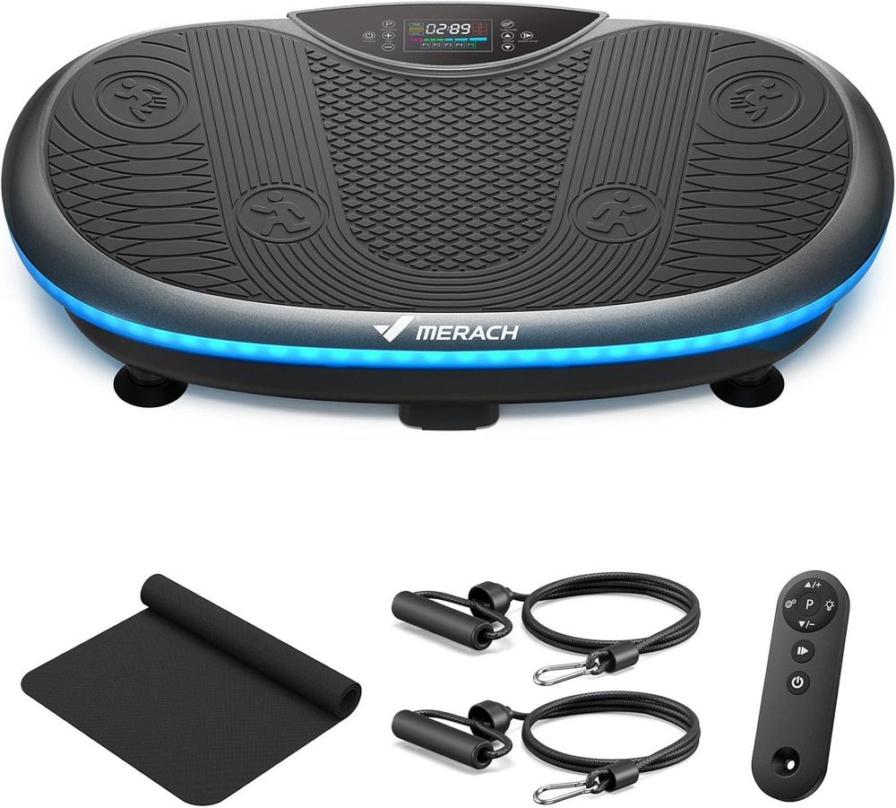 Vibration Plate Exercise Machine, 4D Whole Body Workout Vibrating Platform for L