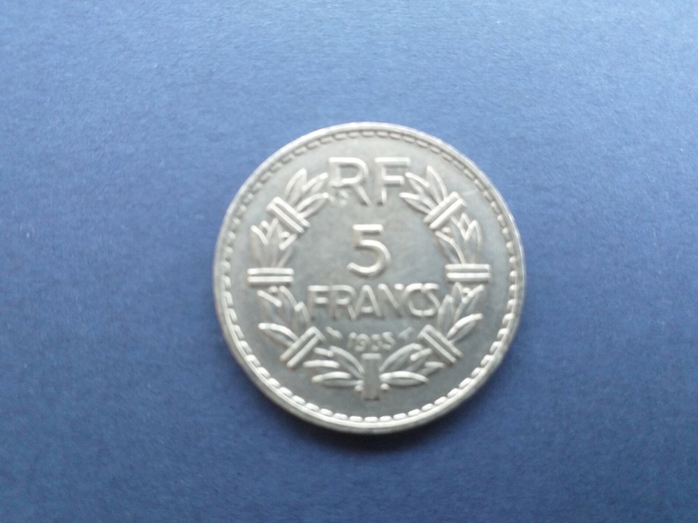 FRANCE 5 FRANCS 1935