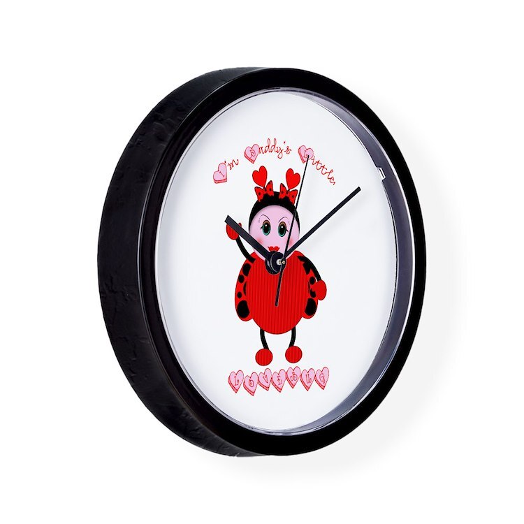 CafePress Daddy's Lovebug 10" Wall Clock (348502655)