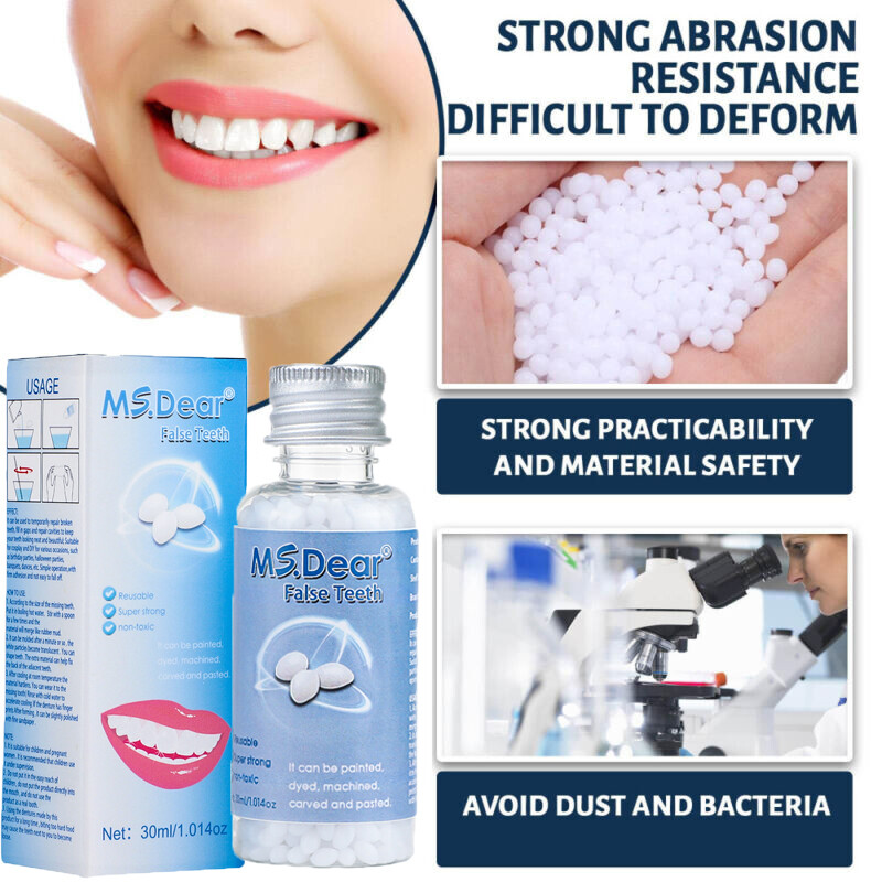 False Teeth Solid Glue Temporary Tooth Repair Moldable Fix Broke Gap Teeth Beads