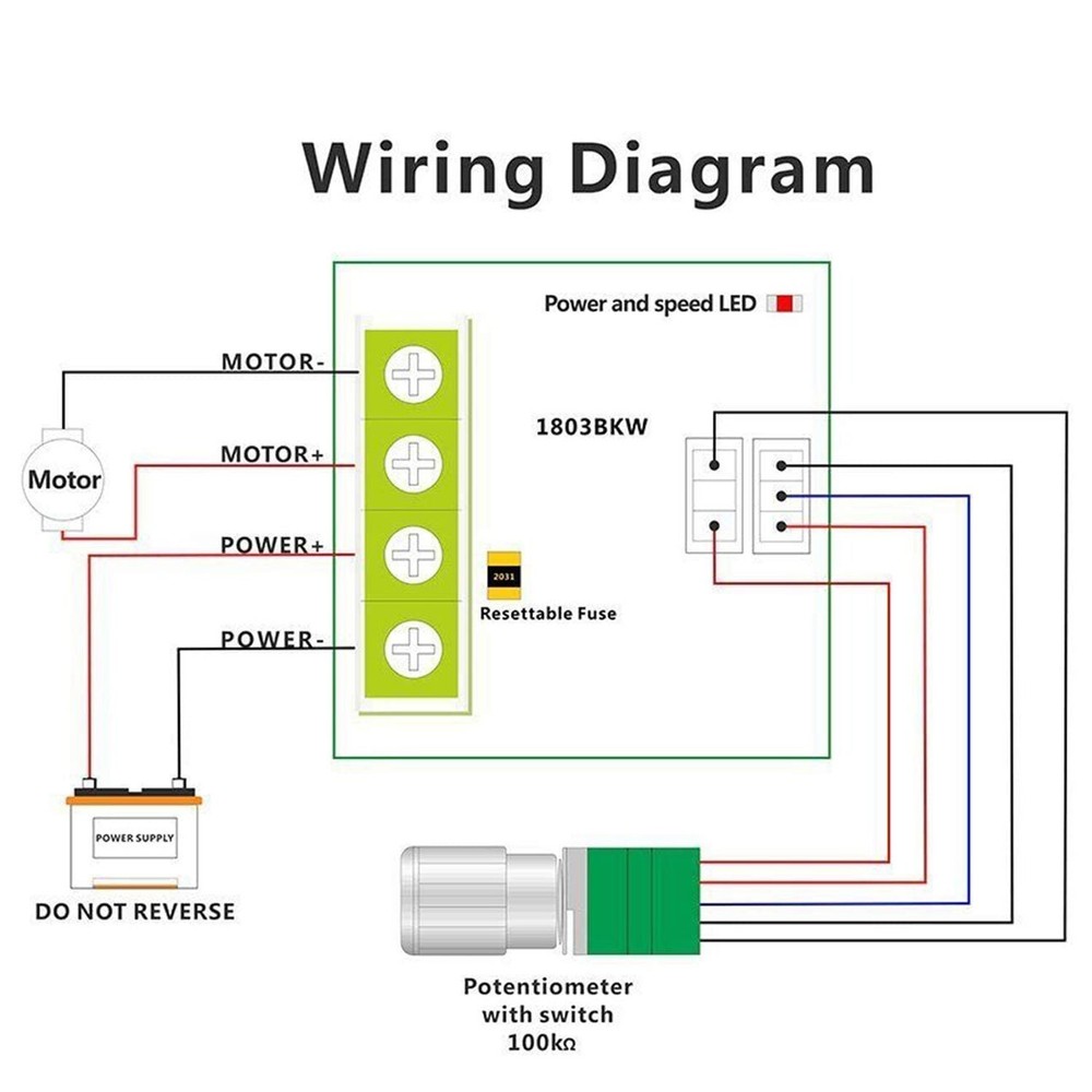 6V 12V 2A 30W DC Motor Speed Controller PWM Adjustable Variable Driver Switch