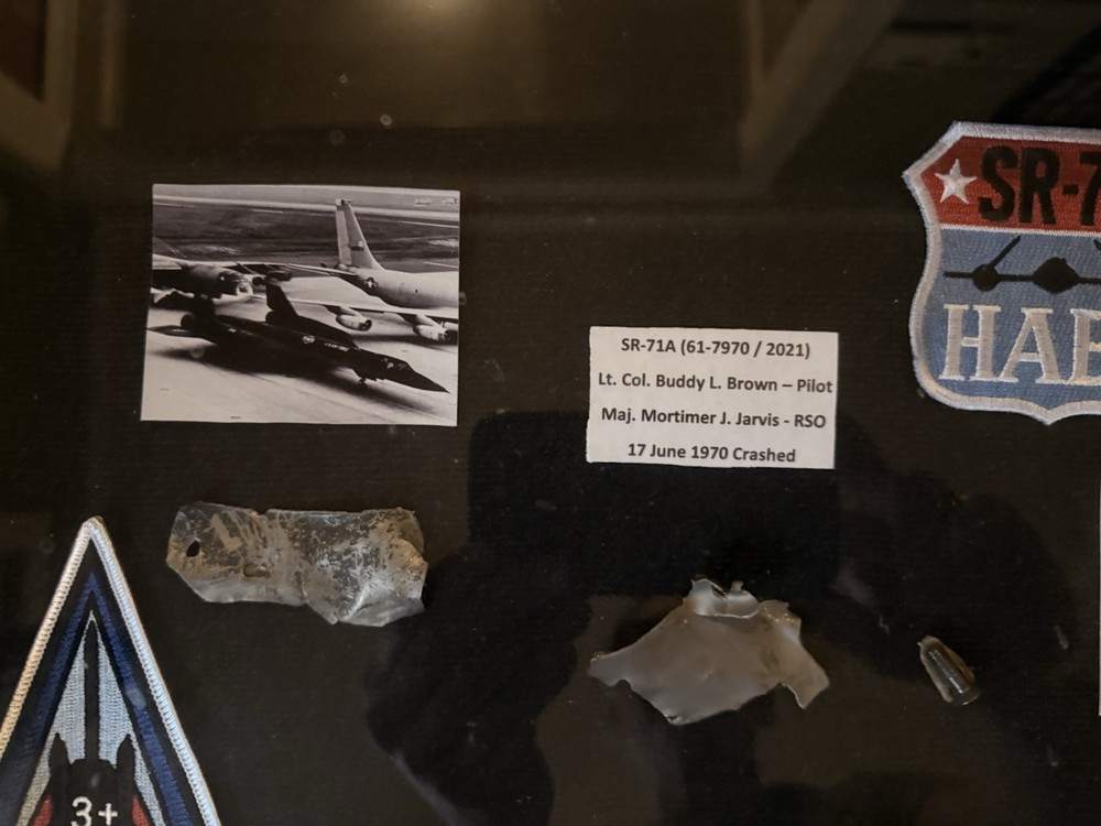 SR-71 Blackbird Wreckage Titanium Shadowbox