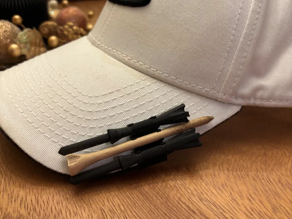 (3 PACK) Golf Hat Clip with Tee Holder – Lightweight, Durable Golf Accessory