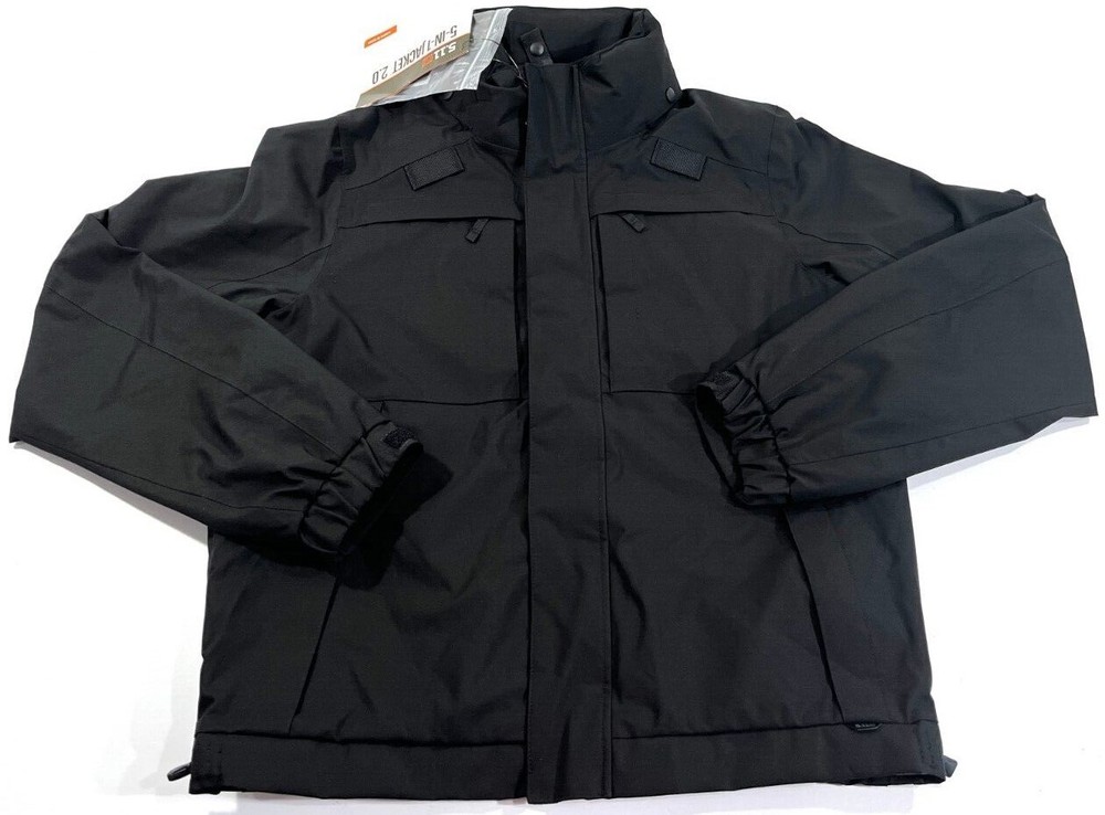 NWT LARGE 5.11 TACTICAL WATERPROOF JACKET SHELL ONLY BLACK 48360 LARGE REGULAR