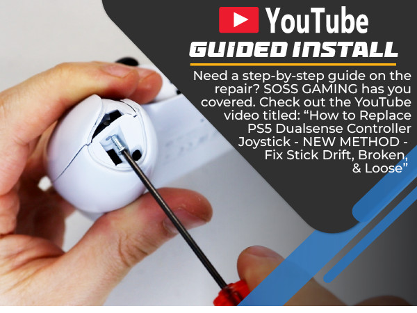 SOSS GAMING® Hall Effect Joysticks UPGRADE Kit for PS5 Dualsense Controllers (2)