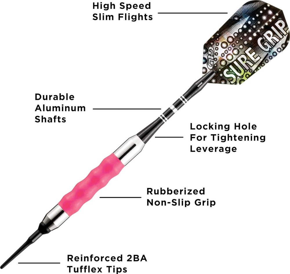 Viper Sure Grip Soft Tip Darts,Pink