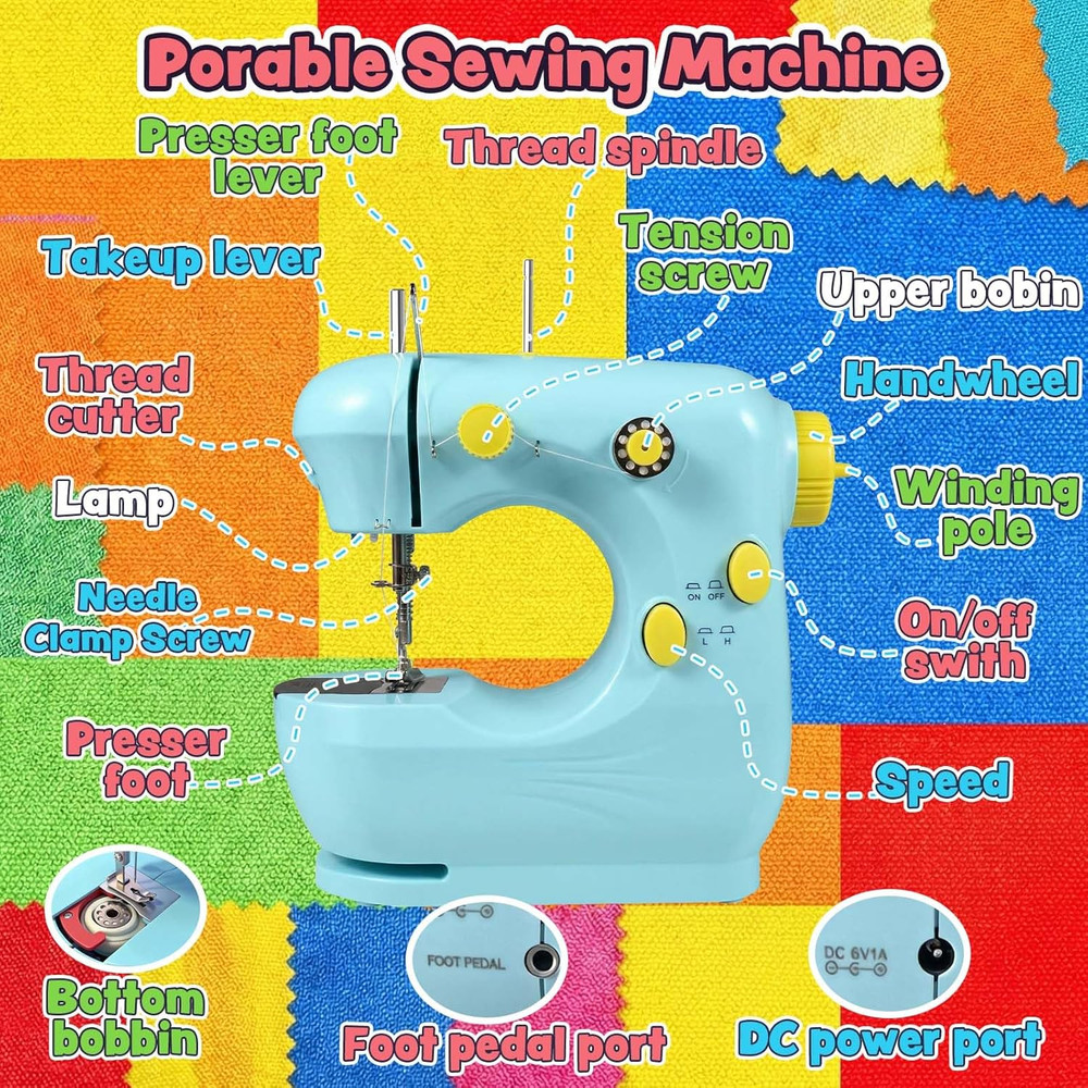 Sewing Machine - 2 Speed Electric Mini Sewing Machine for Beginner, Small Sewing