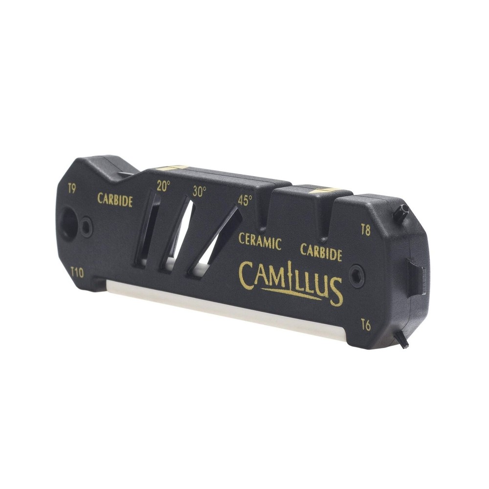 Camillus Glide Sharpener Hook Shear Knife Ceramic Carbide Angles - 19224