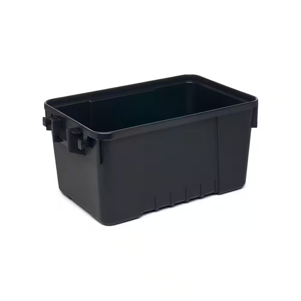 14 Gallon Black Storage Box Durable & Secure