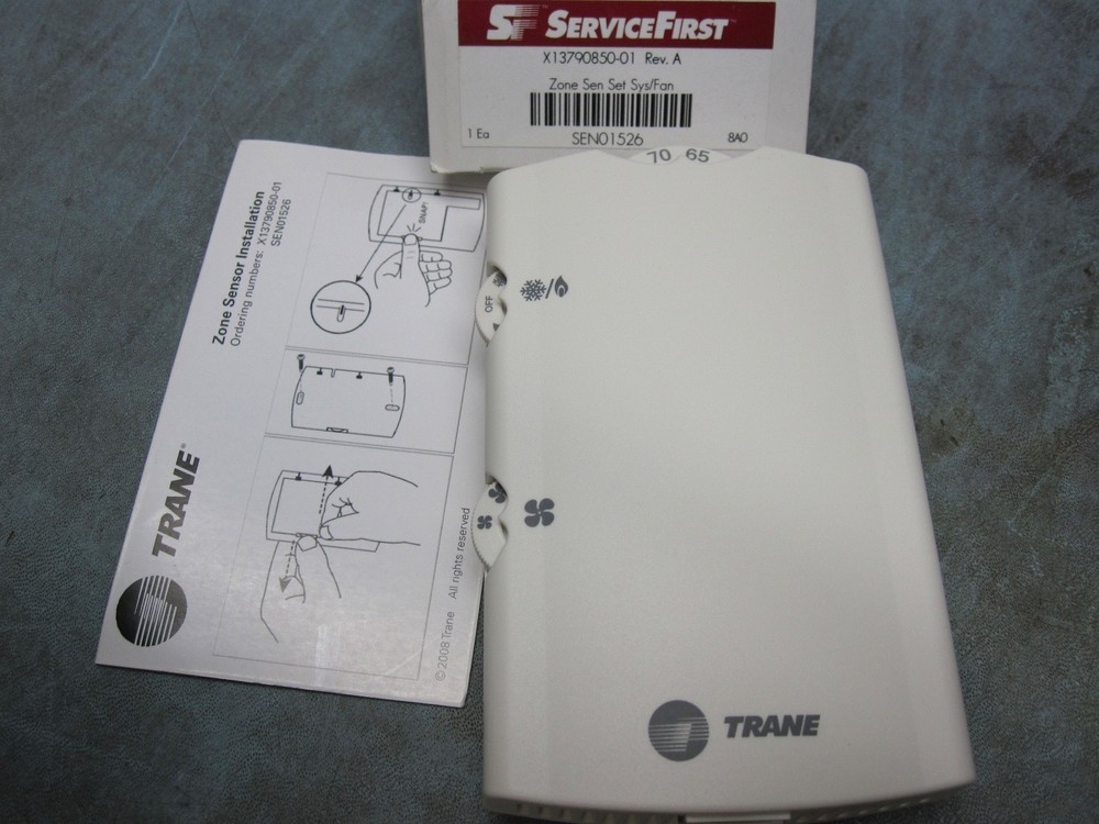 TRANE SEN01526 Zone Sensor Set SYS/FAN, X13790850-01