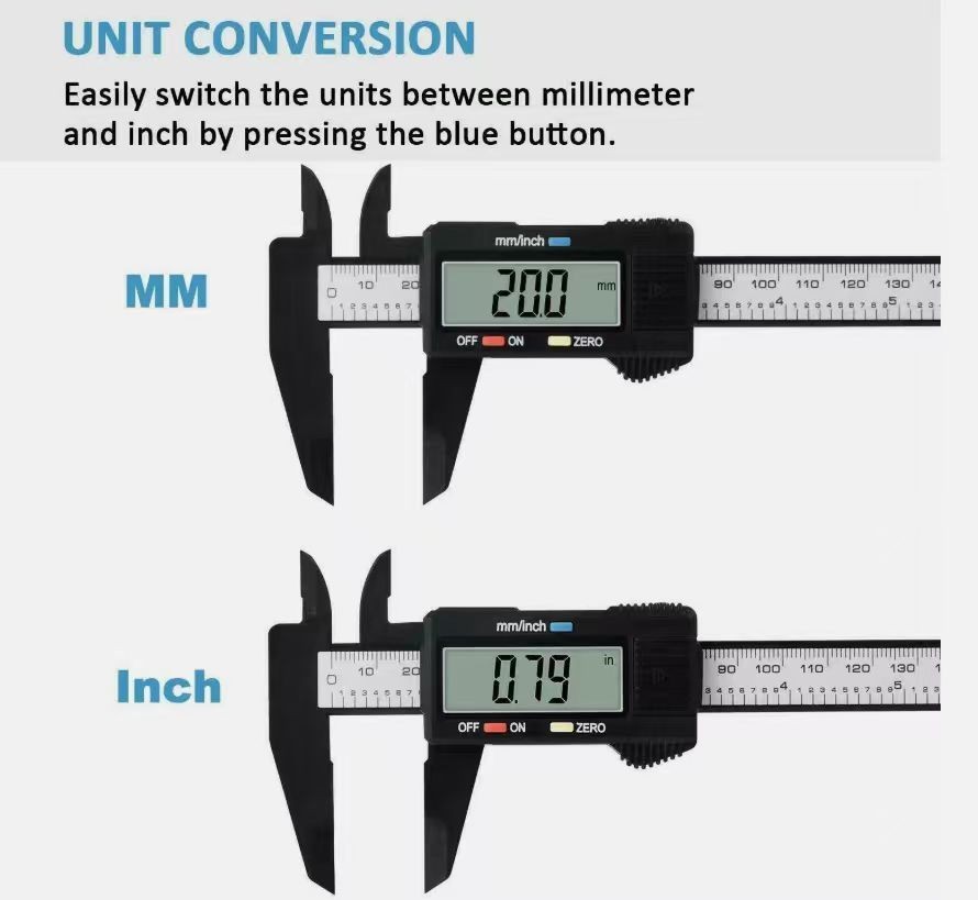 6" 150mm Digital Caliper Micrometer LCD Gauge Vernier Electronic Measuring Tool
