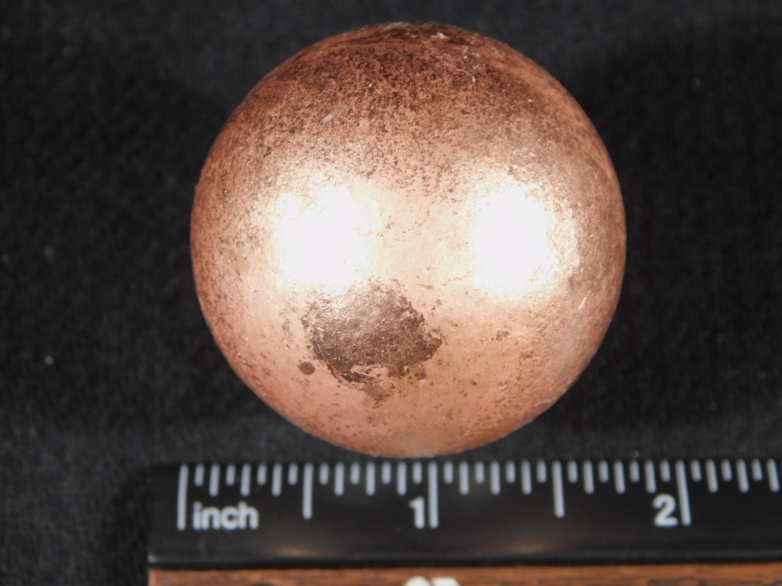 Larger! Super Heavy SOLID COPPER Sphere From Michigan 287gr