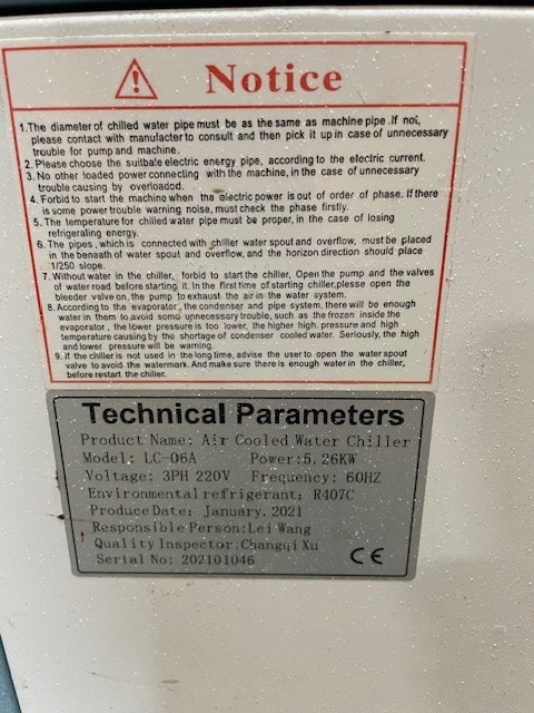 Industrial water chiller