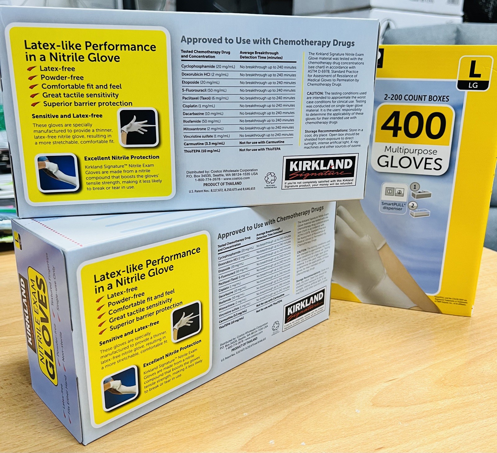 Kirkland Signature Nitrile Exam Gloves, Size Large 2 x box 📦 Total 400 count