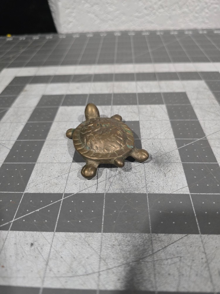 Brass Turtle Paperweight Shelf Sitter