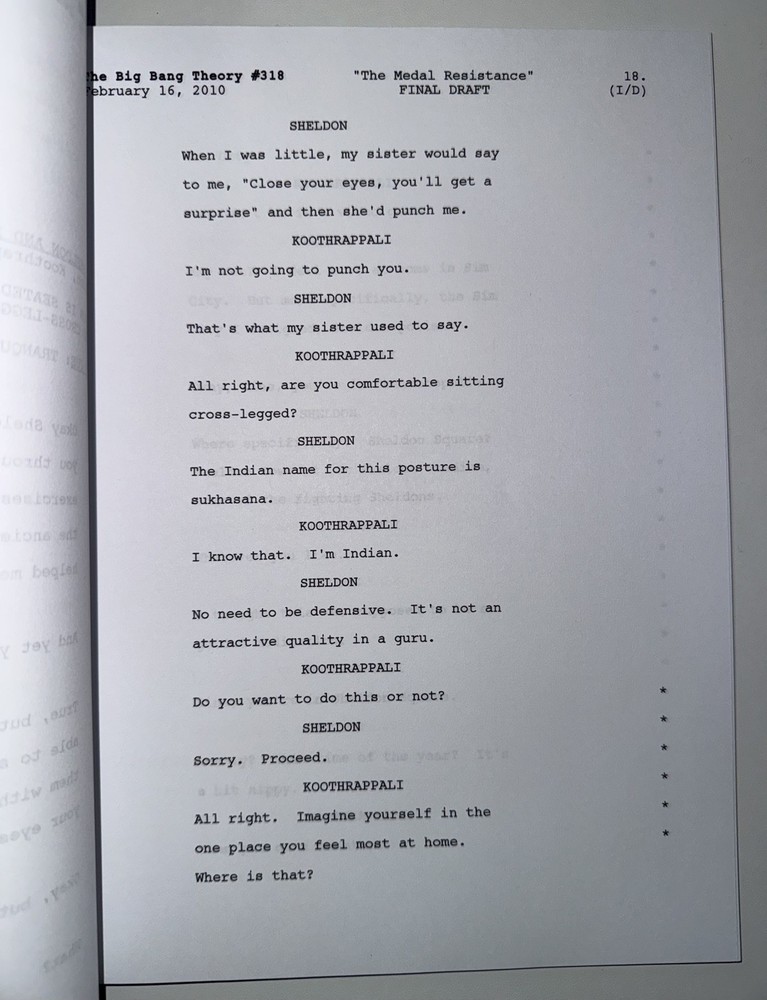 The Big Bang Theory Season 3 Script