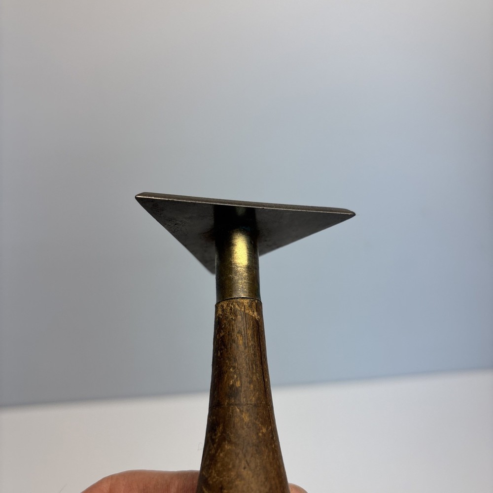 Vintage Triangular Cabinet Scraper Tool 2” Blade Wood Handle 5”
